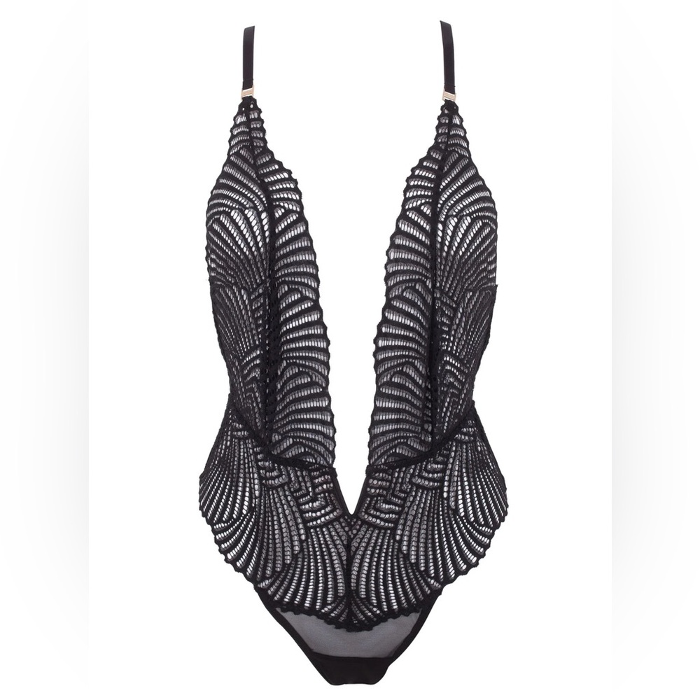 Bluebella Iris Soft Bodysuit in Black (Medium)